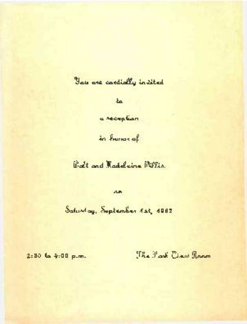 Walt Willis Invitation